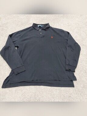 Polo by Ralph Lauren Long sleeve Polo Shirt Large black with red pony